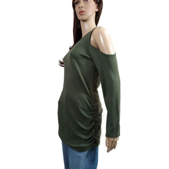 Hippie Rose Elegant Moss XL Cold Shoulder Gathered - Picture 2 of 7